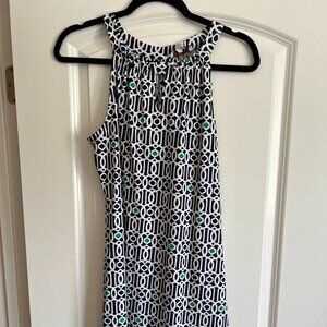 Jude Connally Navy/White Sleeveless Dress